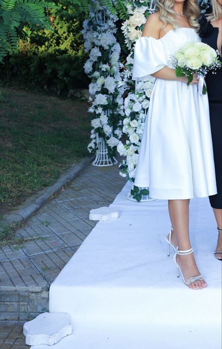 Rochie cununie civila cu corset reglabil in stare perfecta