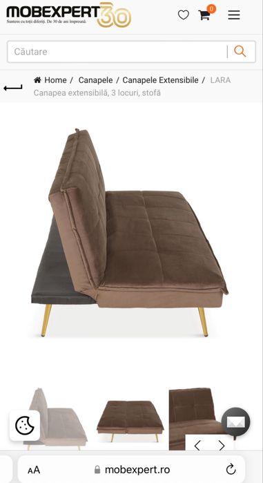 Canapea catifea luxury mobexpert extensibila