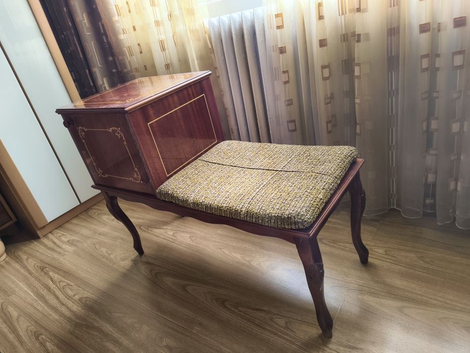 Masuța cu taburet pentru telefon Vintage