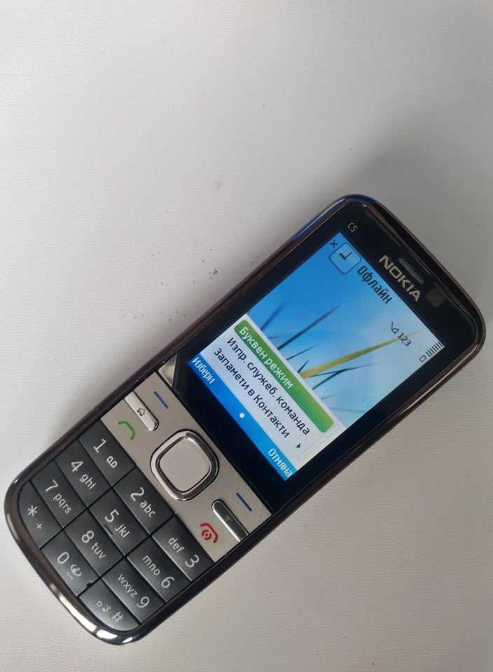 Мобилен телефон Nokia C5-00 сив 5MP, GPS, symbian, ram 512 bluetooth