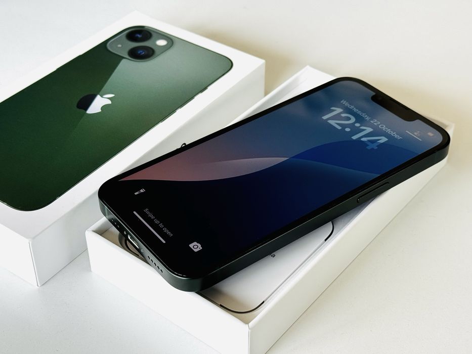 НОВ! Iphone 13 128GB Green 100% Батерия! Гаранция 6 месеца