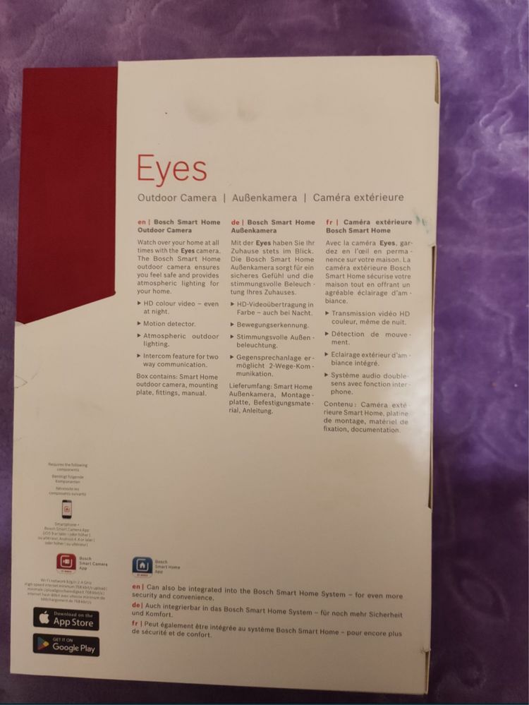 Cameră de supraveghere exterioara Bosch Smart Home