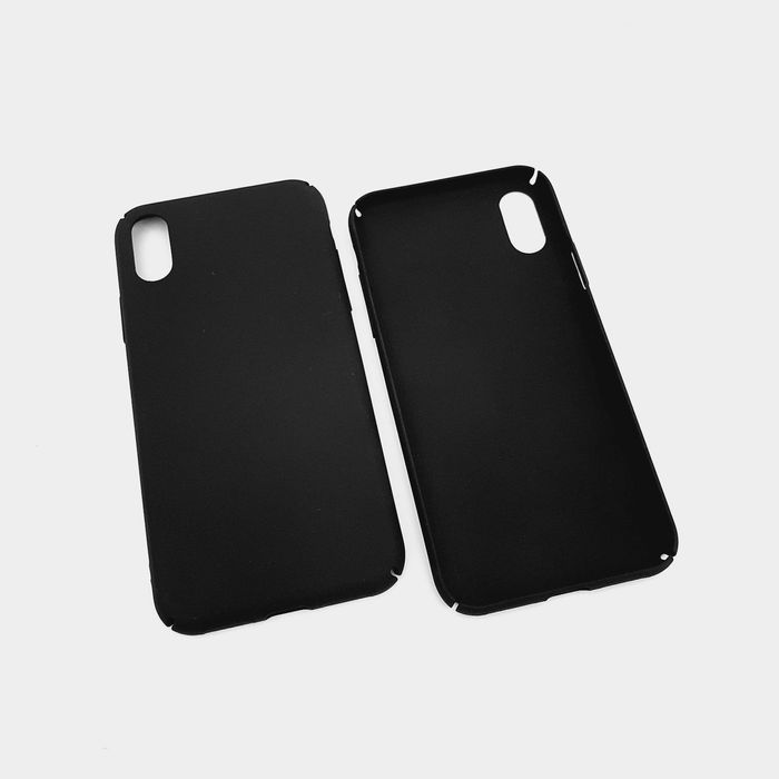Set Folie Sticla Privacy + Husa Slim iphone X XS - Plastic Negru