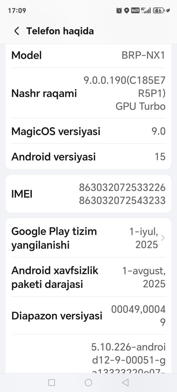 Honor X9c smartfon