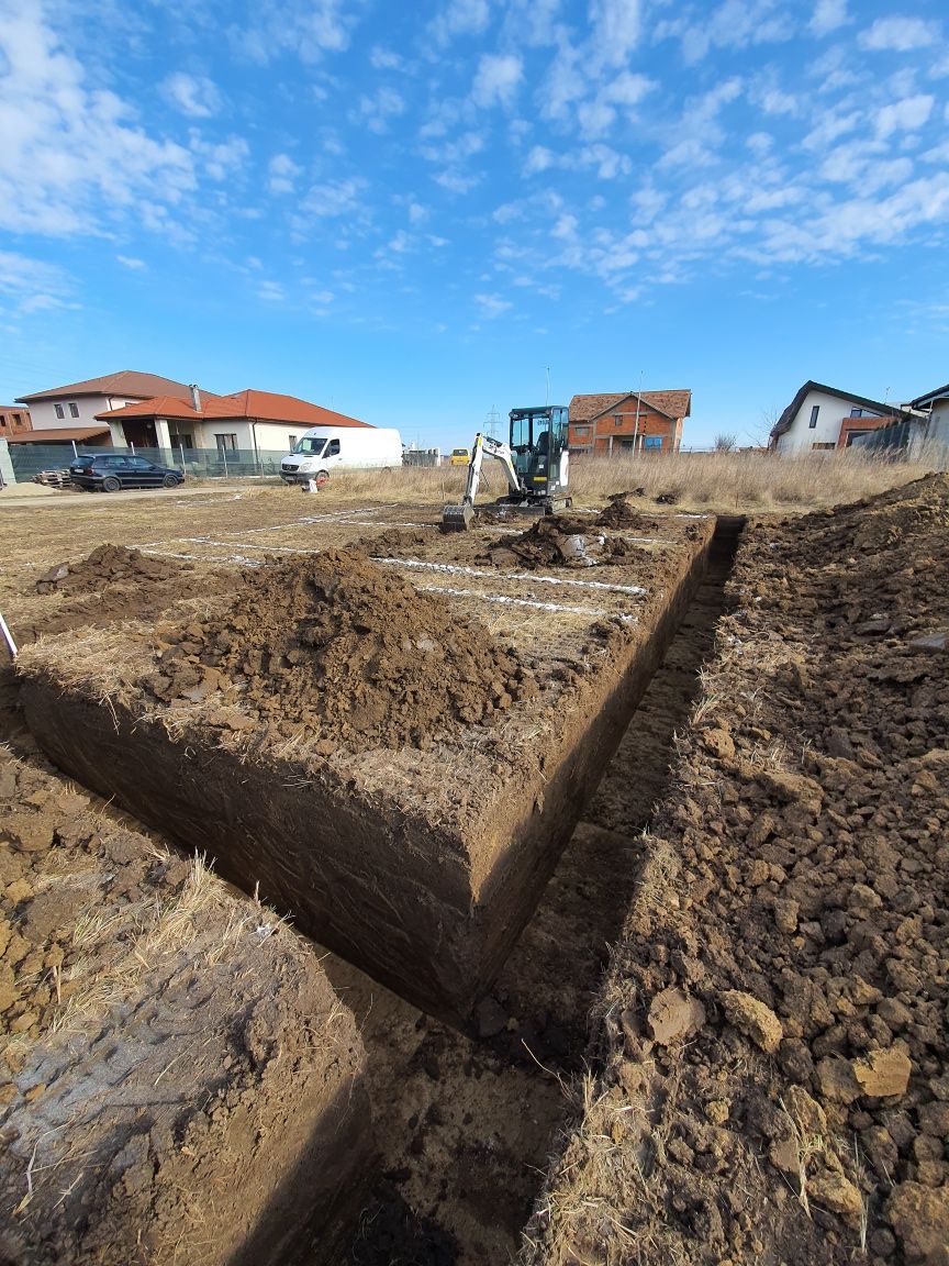 Sapaturi,miniexcavatorBobcat,fundatii, garduri,fose,piscine,racord apă