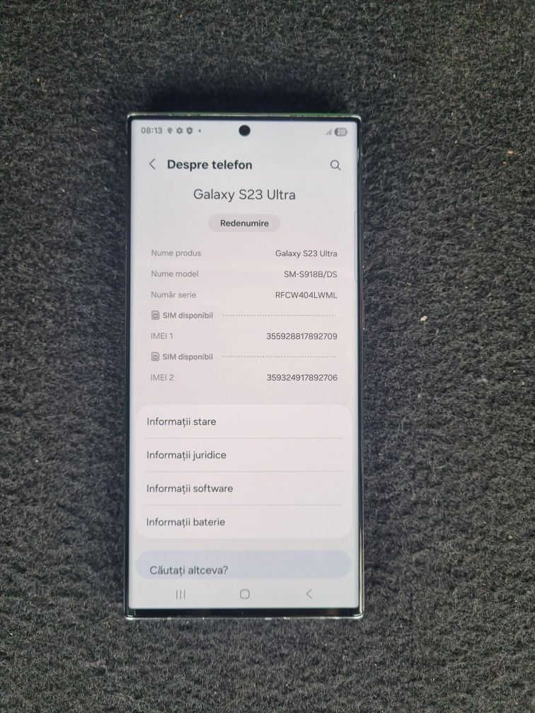 Vând/Schimb Samsung S23 Ultra 5g Verde 256g Dual Sim Liber