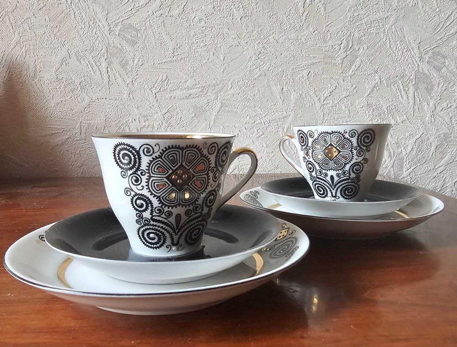 Кофейное трио. Рижский фарфоровый завод.