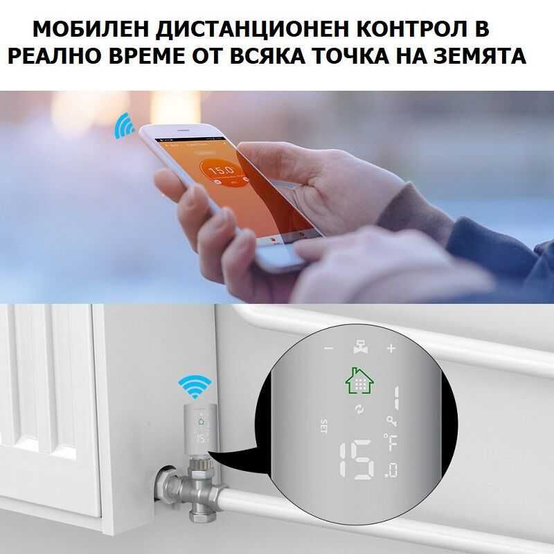 Интелигентен Zigbee термостатен радиаторен вентил + Bluetooth Хъб