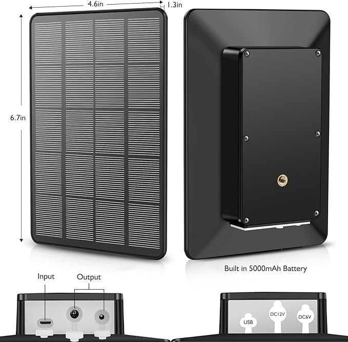 Hawkray Pro Соларен панел DC 12V/1A 6V/1.5A за охранителна камера