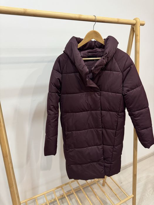 Дълго зимно  яке reserved,zara ,mango цвят бургунди