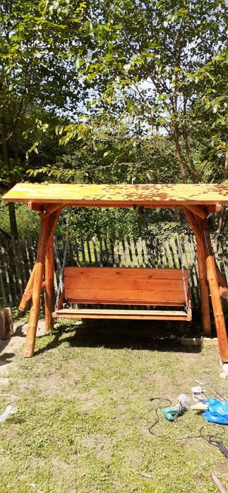 Balansoar de grădină din lemn masiv