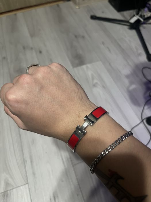 Bratara Hermes Buckle Bracelet Red/Rosu