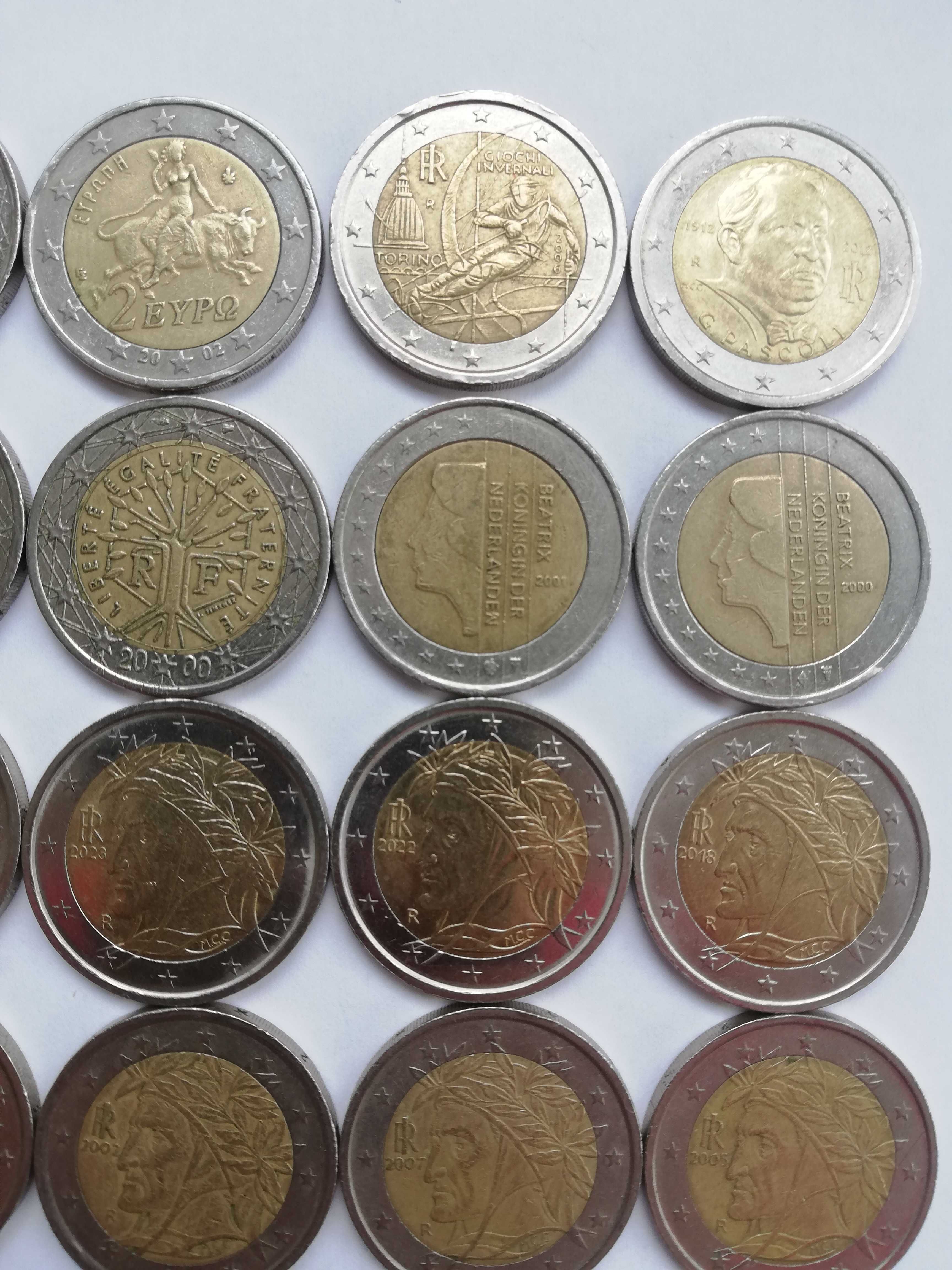 лот от 44 монети 2 евро юбилейни