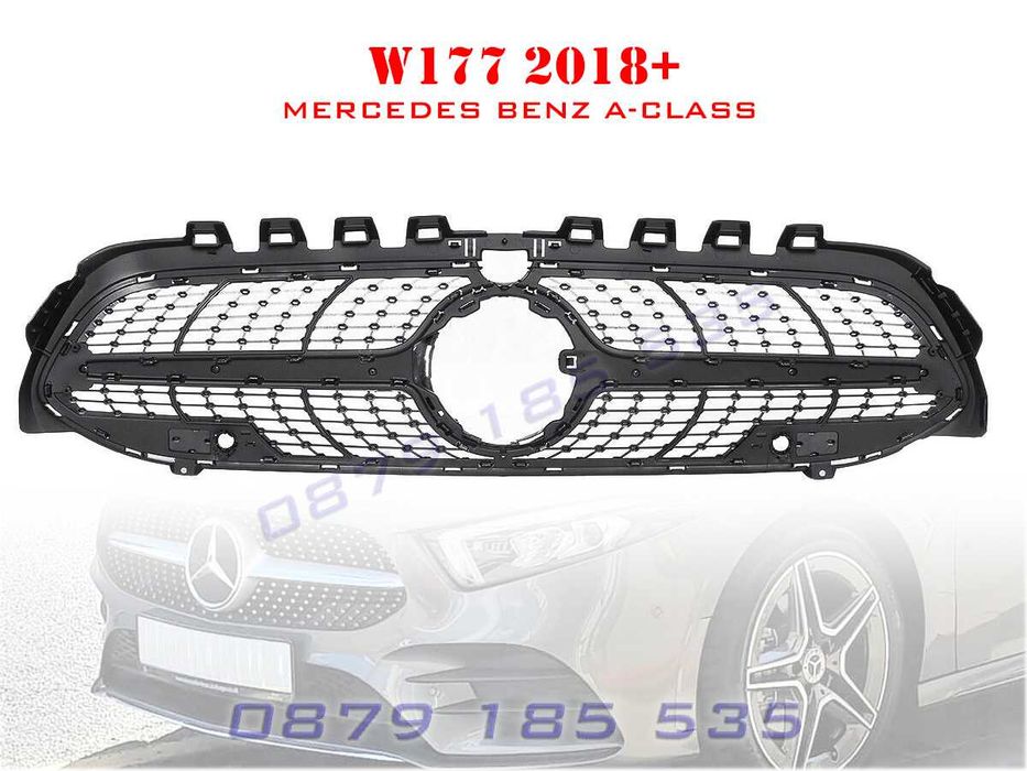 Предна решетка тип диамант Mercedes A W177 AMG тунинг грил мерцедес а