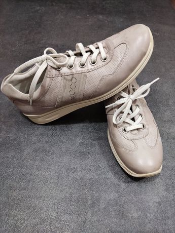 ECCO pantofi piele naturala,sport, casual cu șiret măr 41