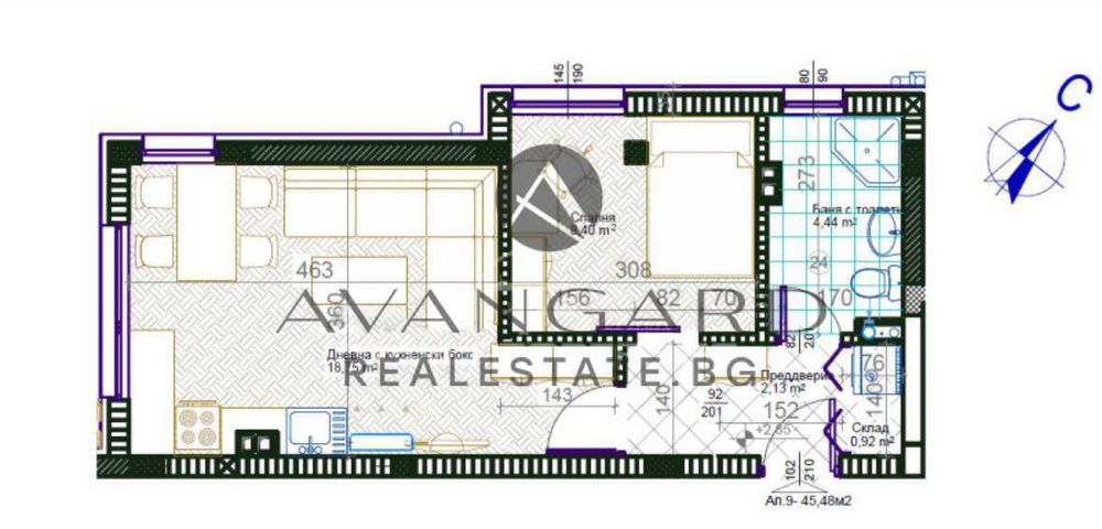 Продава се Двустаен апартамент в Пловдив, Христо Смирненски - 72 кв.м за 1320 €/кв.м - Снимка #1
