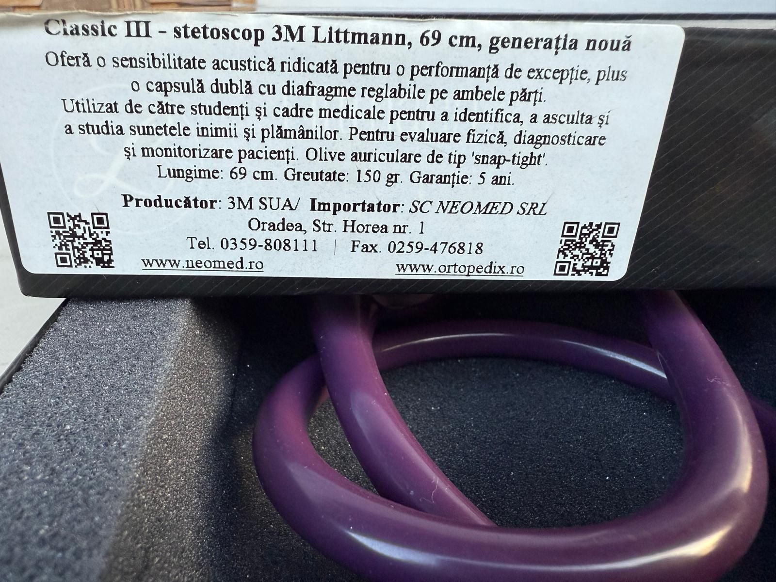 Stetoscop Littmann Classic III Nou