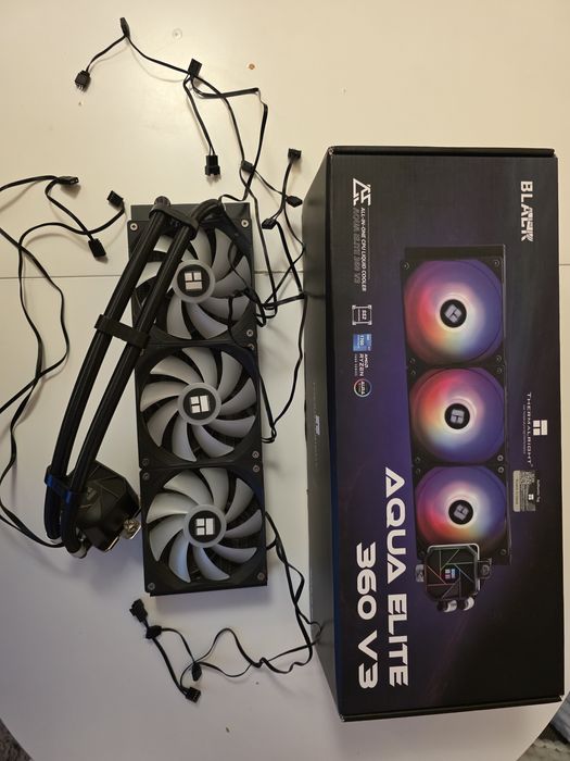 Воден охладител Thermalright - Aqua Elite 360 Black RGB V3, 3x120 mm