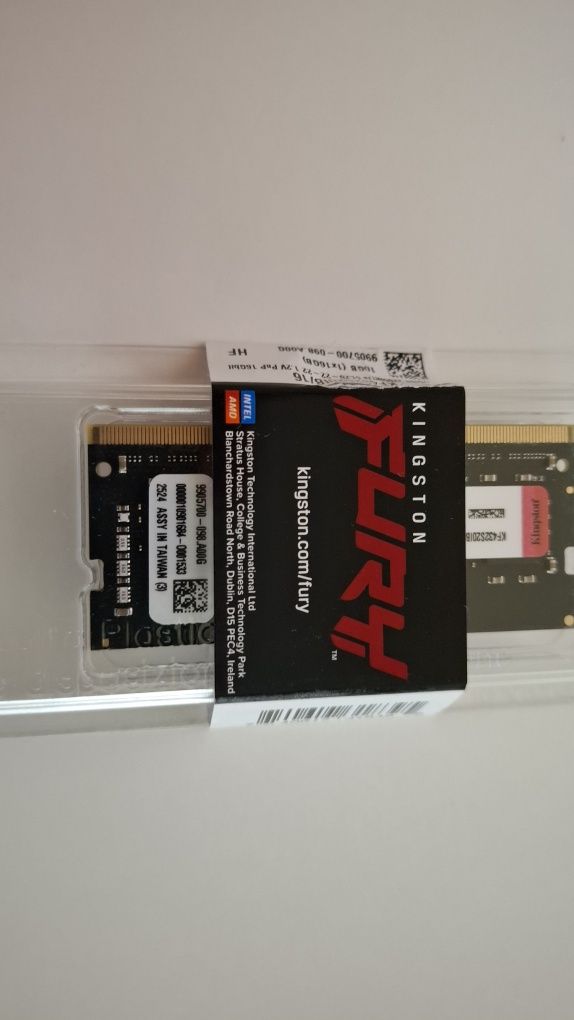 РАМ памет за лаптоп 16GB DDR4 Kingston Fury 20cl