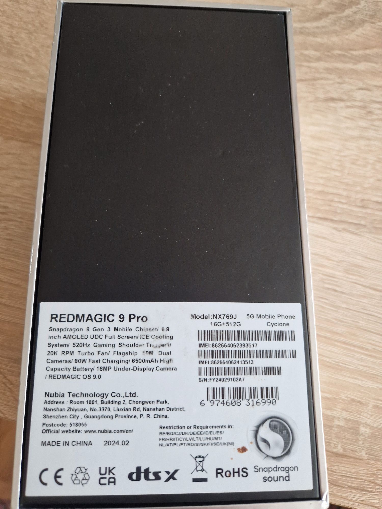 Nubia Redmagic 9Pro 512 gb