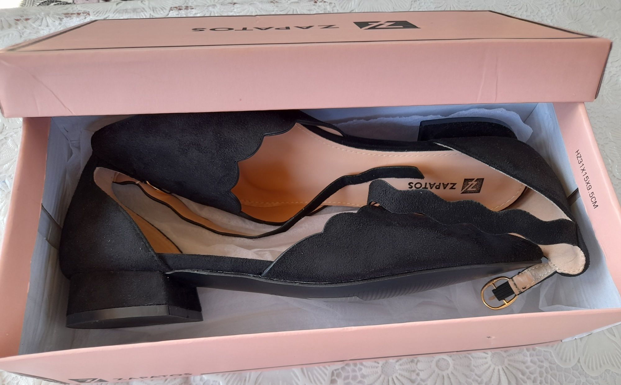 Zapatos pantofi dama negri 39EU