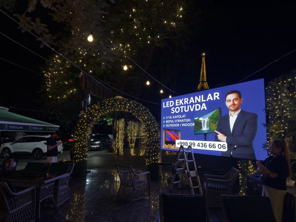 Toshkentdagi mashhur avtomoykaga zamonaviy LED ekran o‘rnatdik