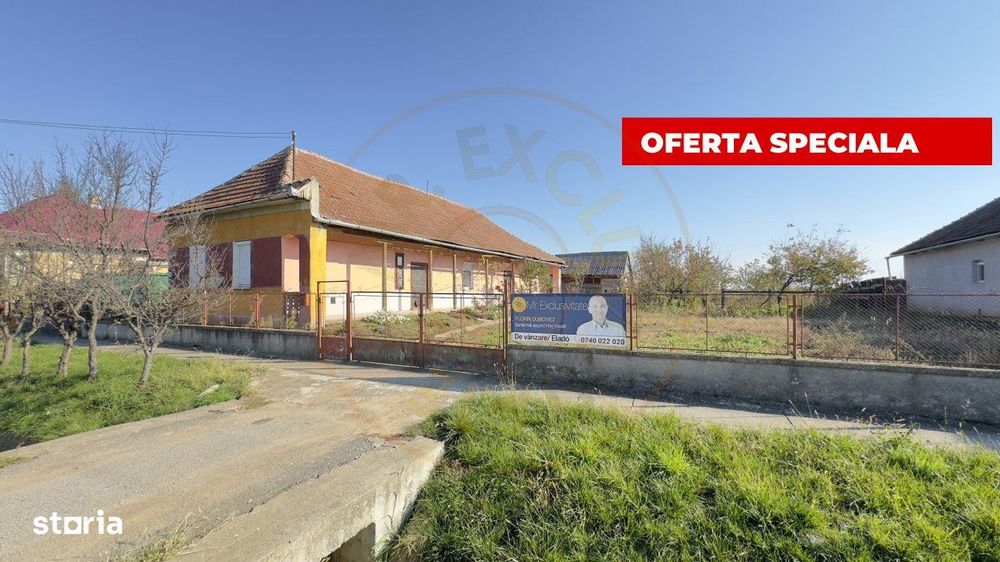 Casa 3 camere, Teren 3466 mp Petresti SM - Comision 0% cumparator