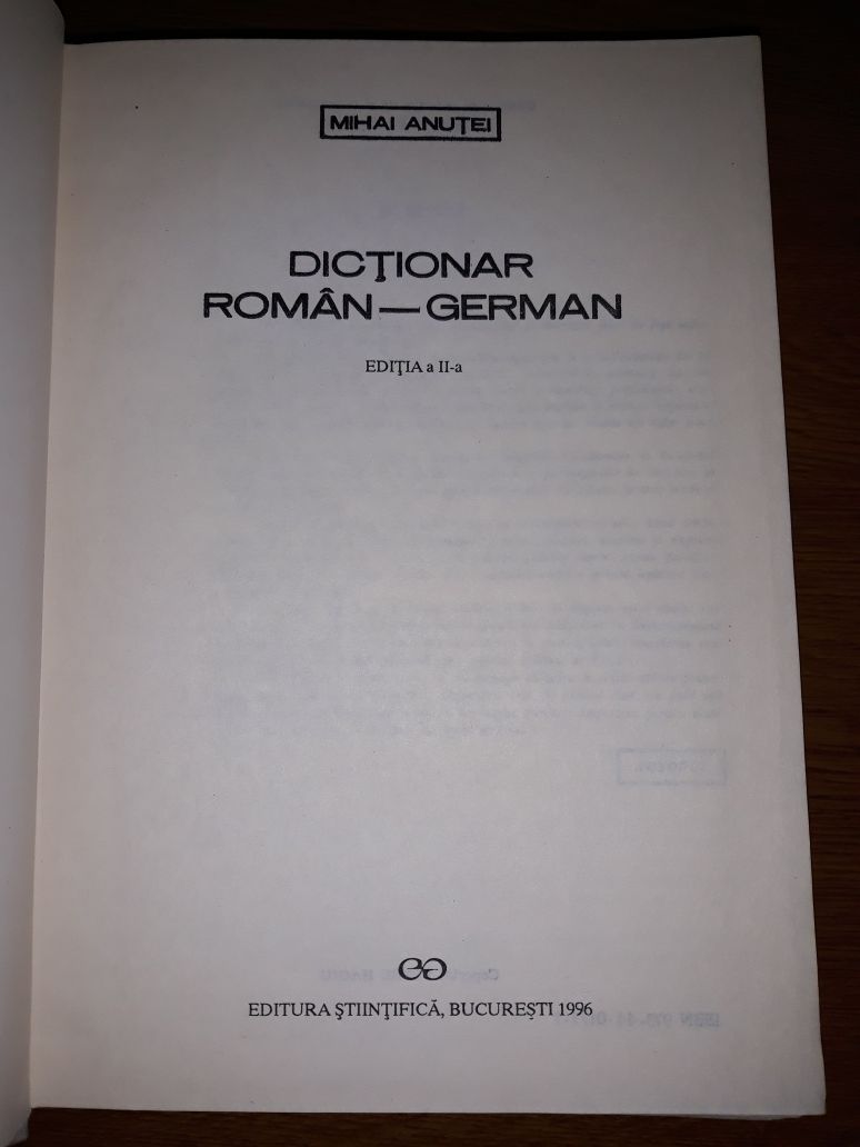Dictionar roman-german - Mihai Anutei