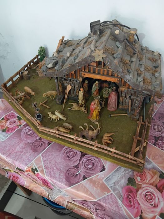 Căsuța lemn ornament Crăciun