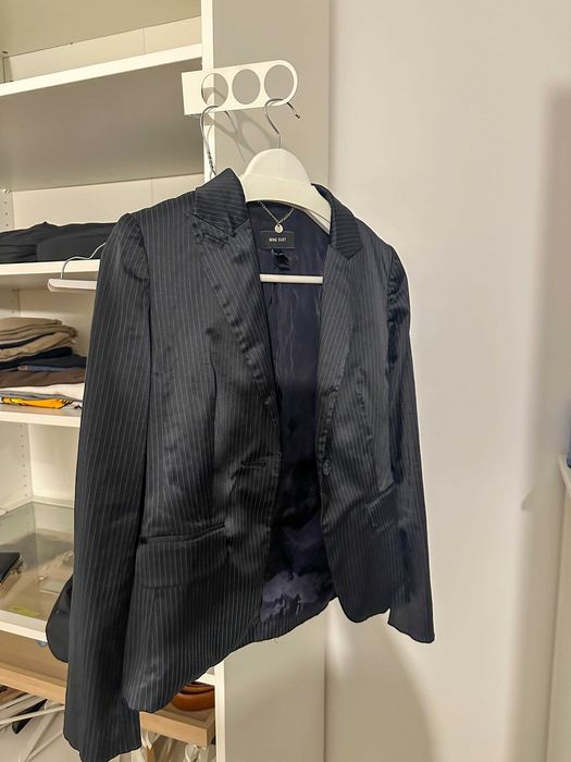 Sacou damă MNG, nou, mărime S (36/8), elegant office, negru cu dungi