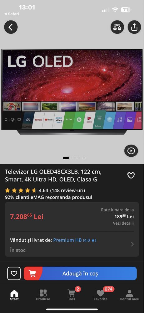 Lg oled 48cx3lb 122cm