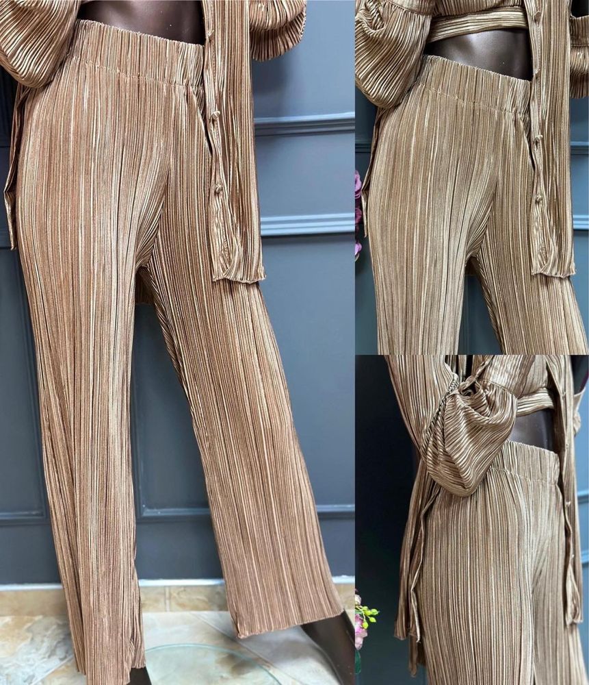 НОВ солиран сет в пясъчно кафяво Zara