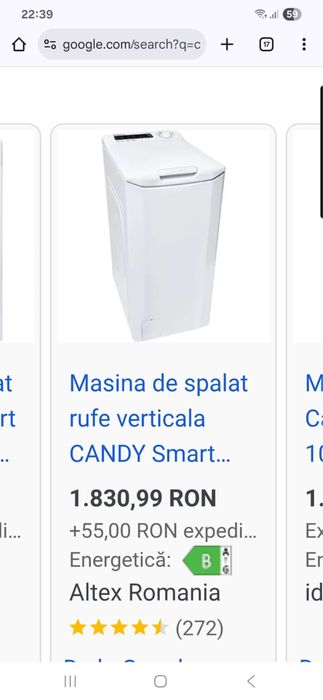 Masina de spalat rufe verticala Candy