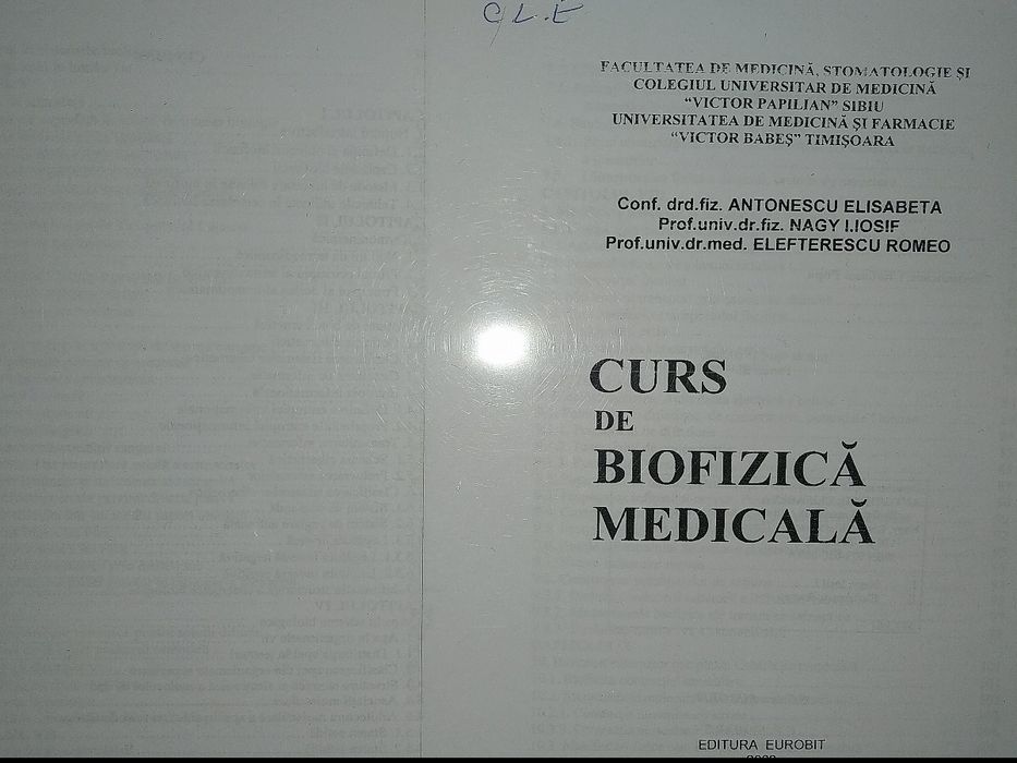 Carti facultatea de medicina si farmacie