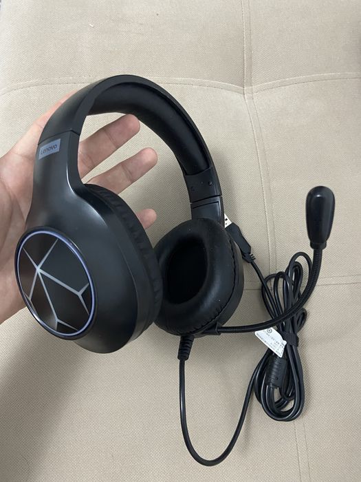 Продам новые игровые RGB наушники Lenovo thinkplus