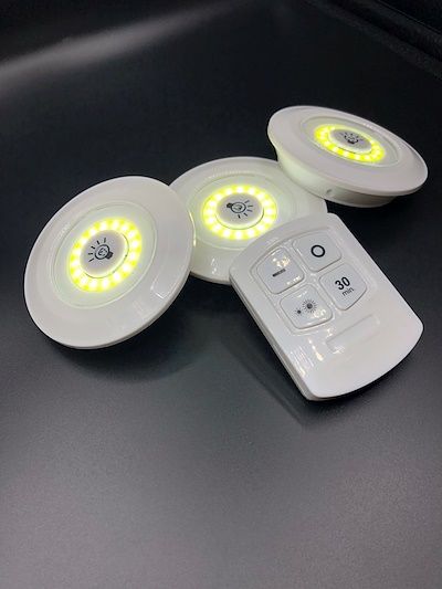 Безжични LED лампи 3в1 с дистанционно управление, таймер и димер за яр