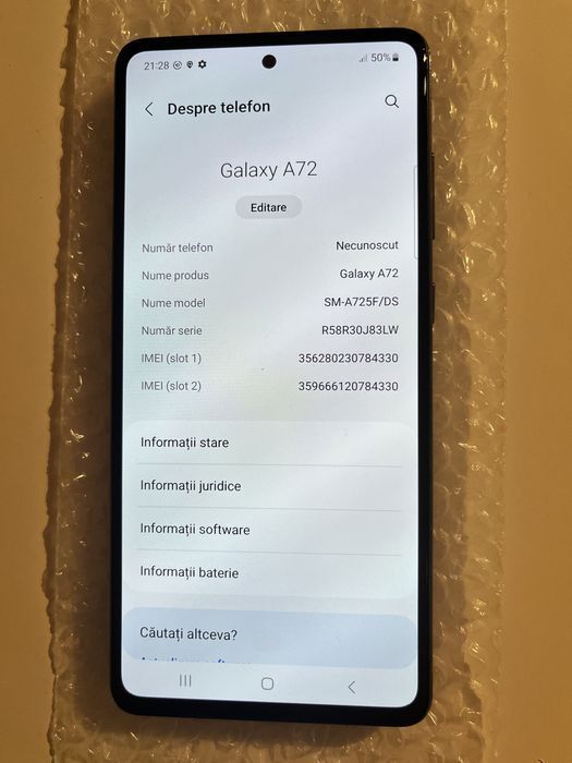 Samsung Galaxy A72 128GB Black ID-ogh646