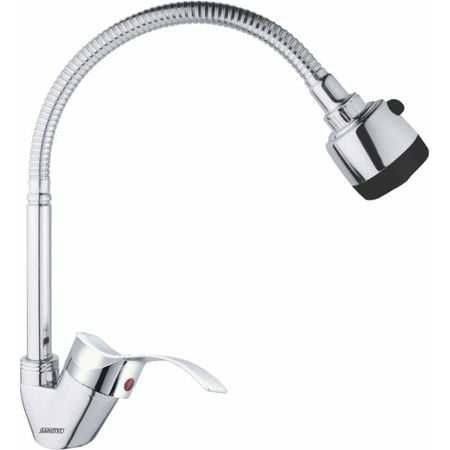 Baterie pentru bucatarie cu pipa flexibila Sanitec SN 0017,monocomanda