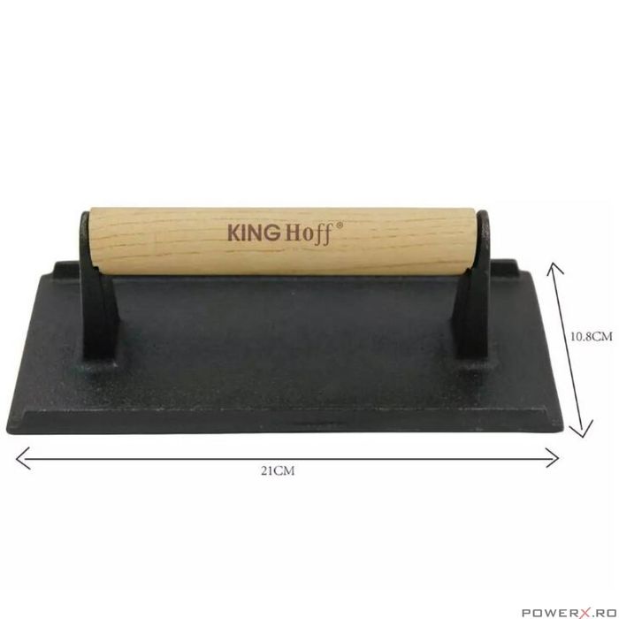 Presa dreptunghiulara pentru carne, hamburgeri, din fonta, 21 x 10,8