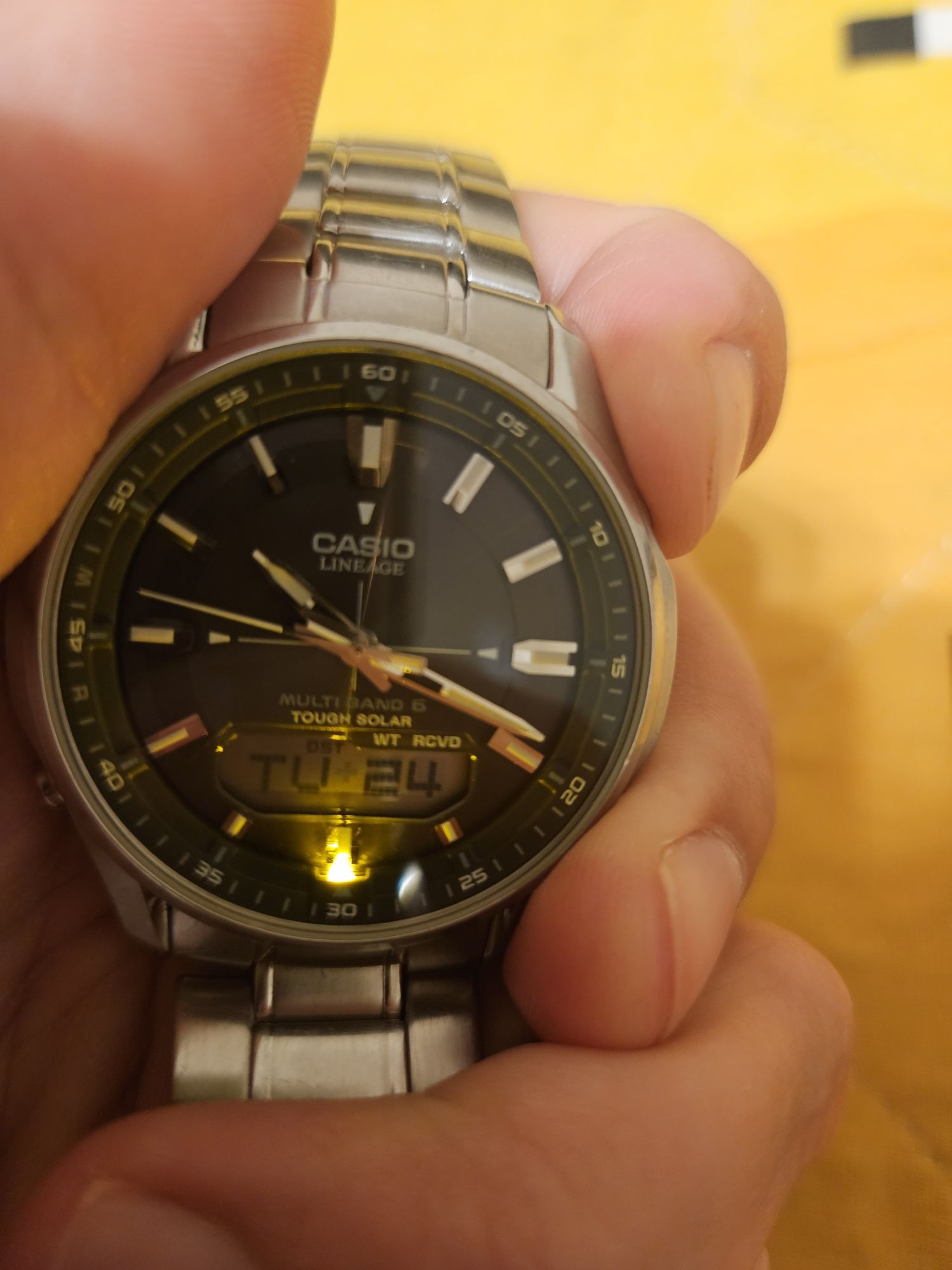 Casio Lineage Wave Ceptor Multi band 6 SAPPHIRE cristal LCW-M1000SE