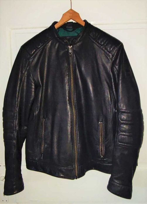 Geaca piele originala - Hugo Boss biker style.