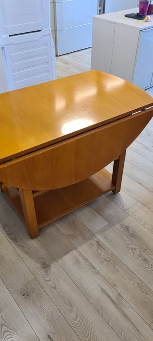 Masa extensibila lemn masiv rotunda