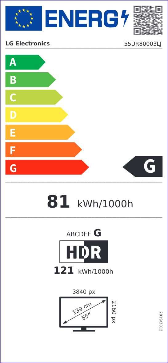 НОВ Телевизор LG 55UR80003LJ, 55", 4K Ultra HD, Smart TV, webOS 23