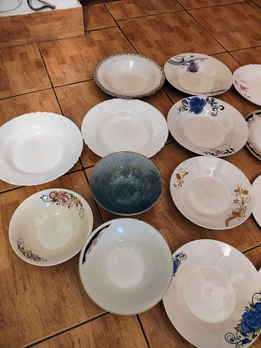 Farfurii cani castron vase farfurie