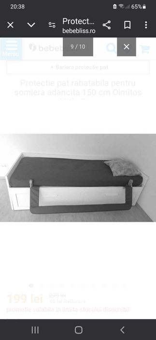 Protectie de pat pt copil rabatabila NOU