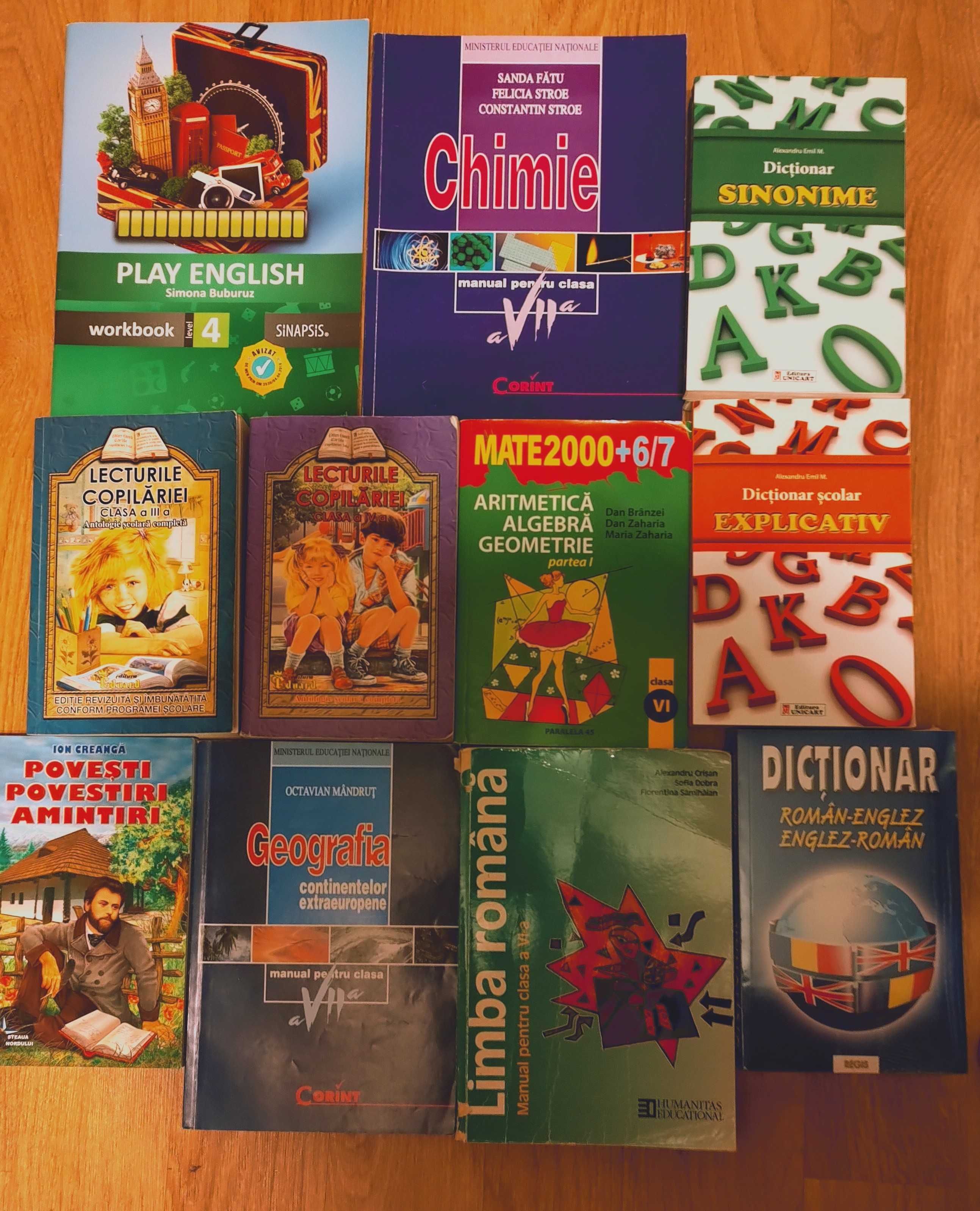 Diverse culegeri, dictionare si manuale scolare