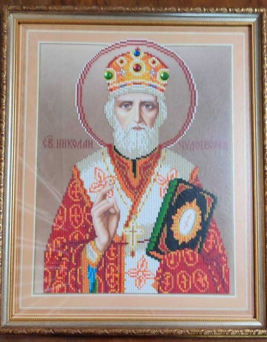 Икона "Николай Чудотворец" ,ручная работа