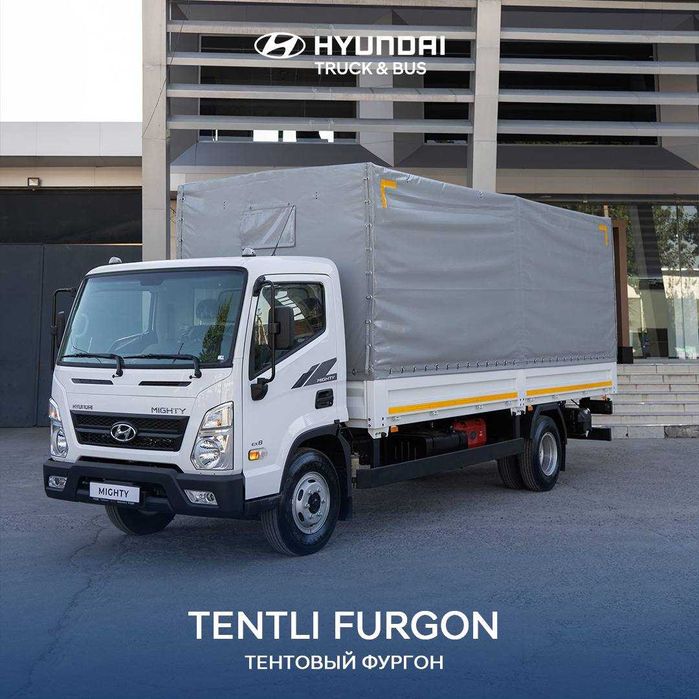 Бортовой тентовый автофургон HYUNDAI EX8
