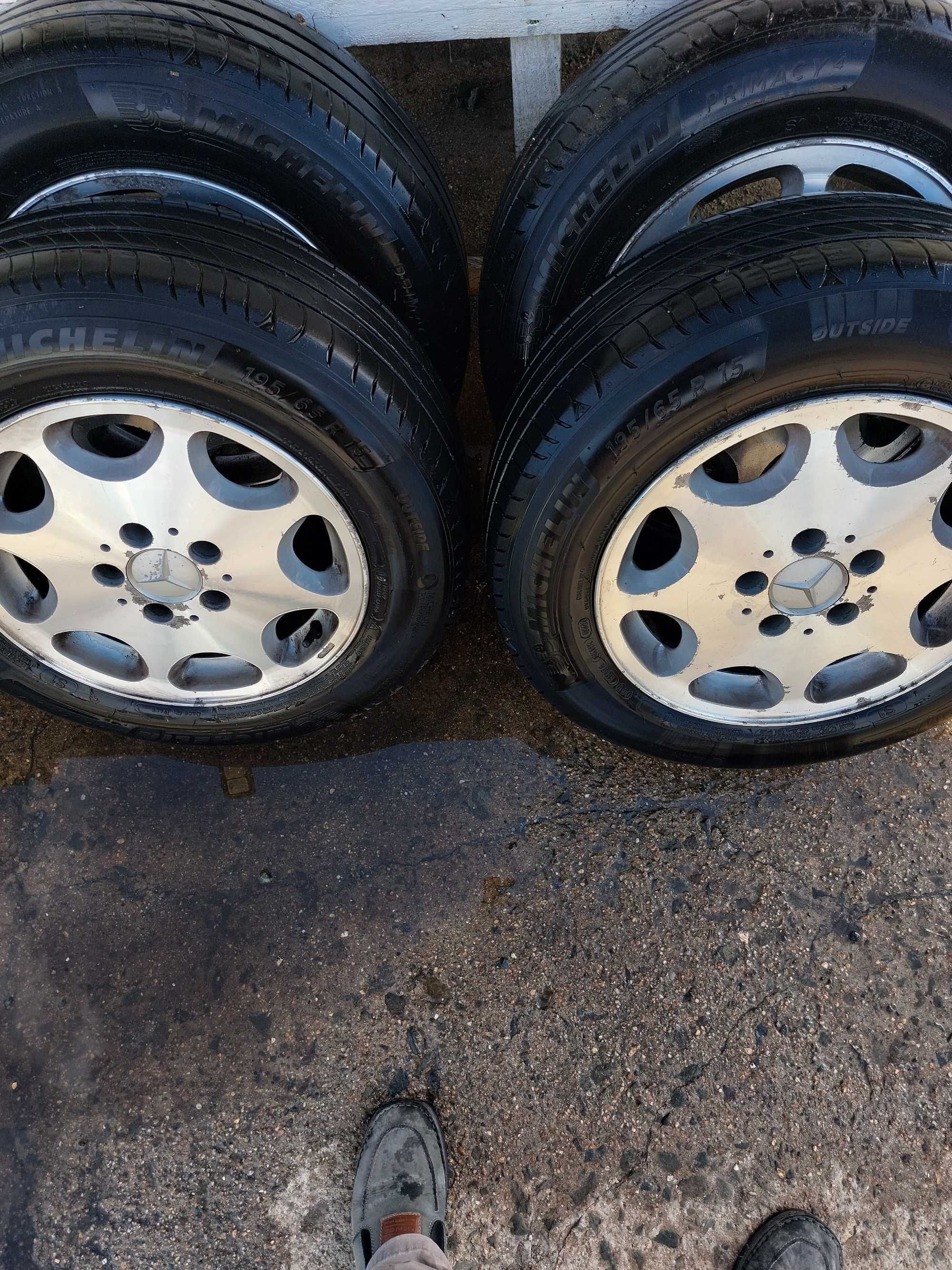 Алуминиеви джанти 15ц 4бр за Мерцедес+Летни Гуми MICHELIN 195/65R15