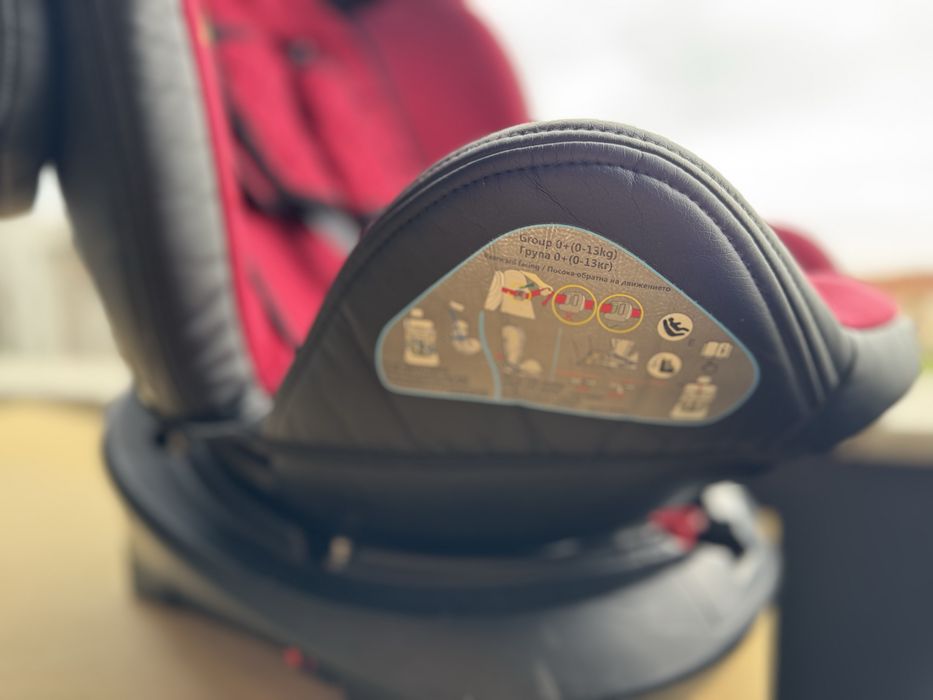 Scaun auto SPS ISOFIX Lorelli Aviator, 0-36 Kg, rot 360, Negru/Rosu